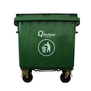 Contenedor de basura 1100lts con pedal color verde