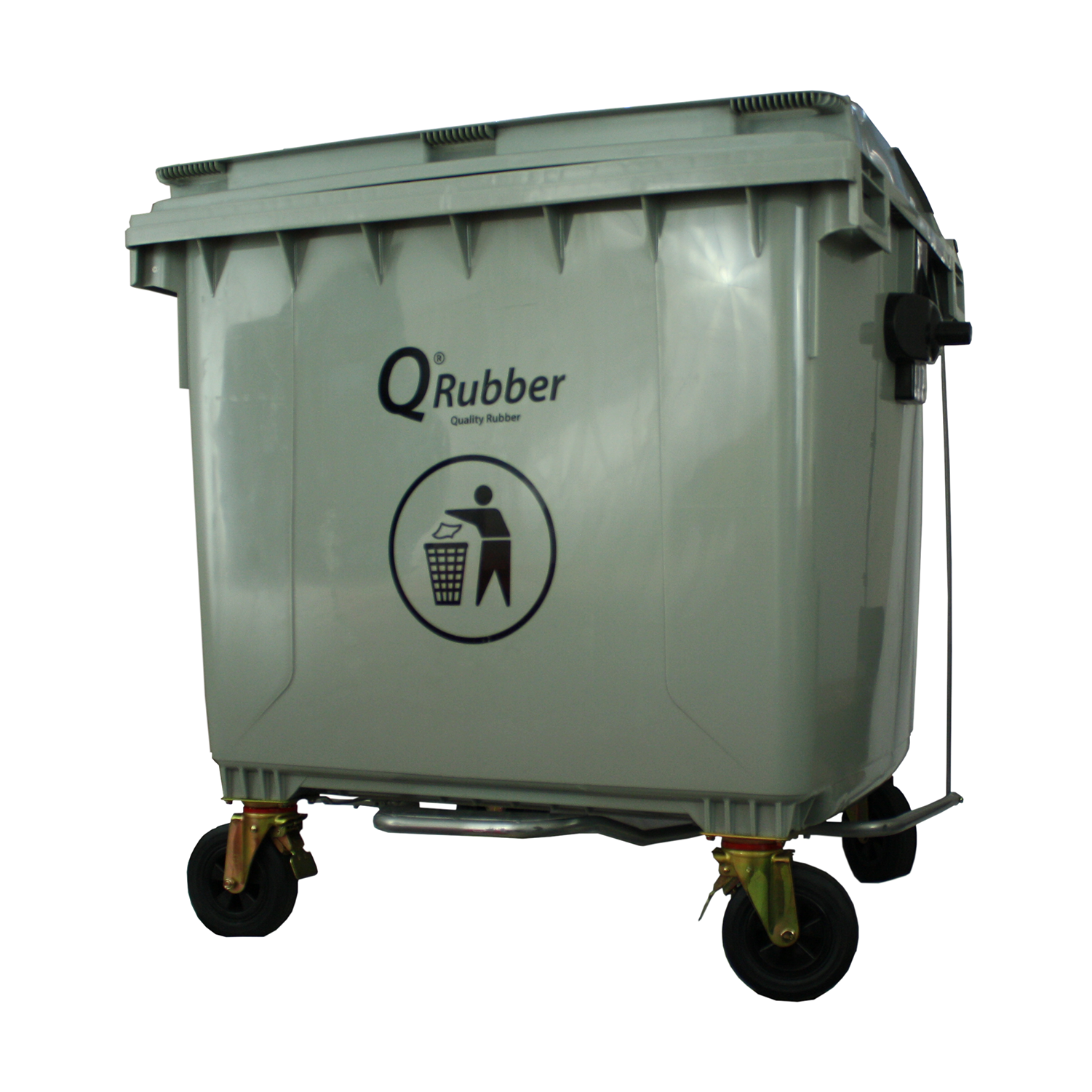 Contenedor de basura 1100lts con pedal color gris
