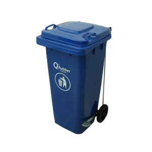 Contenedor de basura 120lts con pedal color azul
