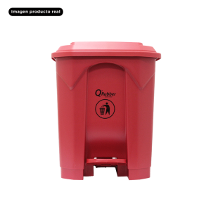 Contenedor de basura C 30lts con pedal - Rojo