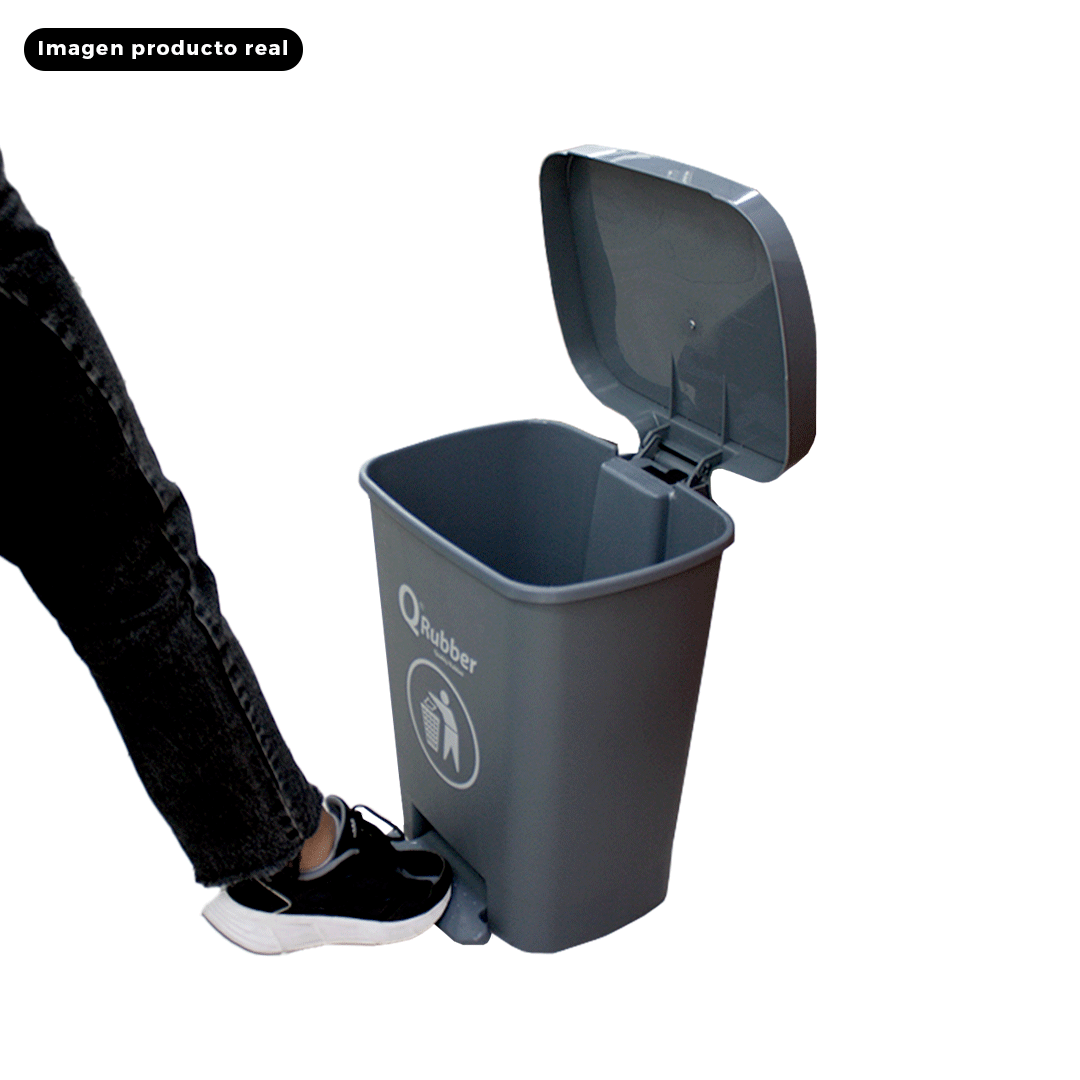 Contenedor de basura D 30lts con pedal color amarillo - Imagen 3