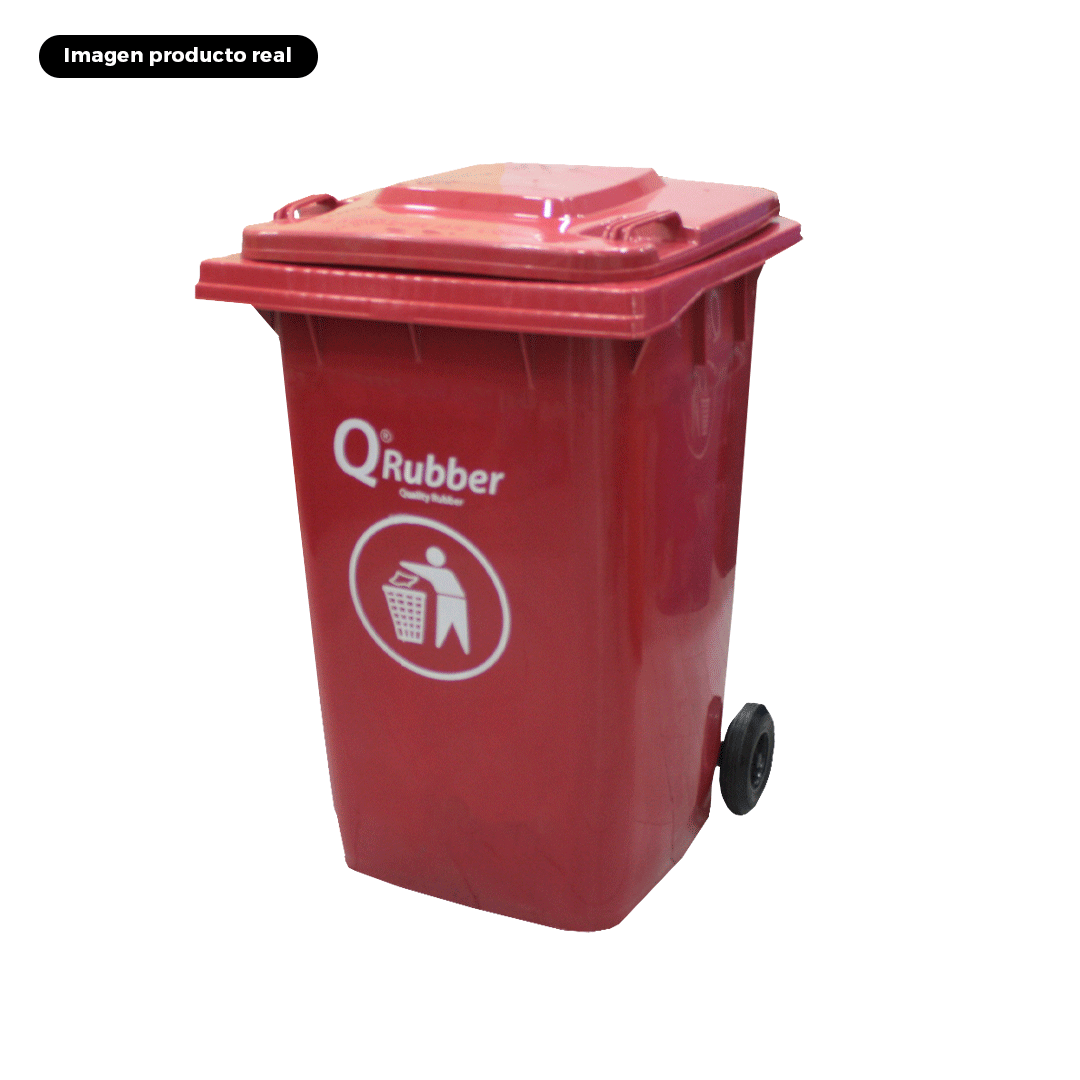 Contenedor de basura 360lts - Rojo