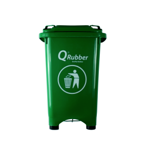 Contenedor de basura C 50lts con pedal metálico - Verde