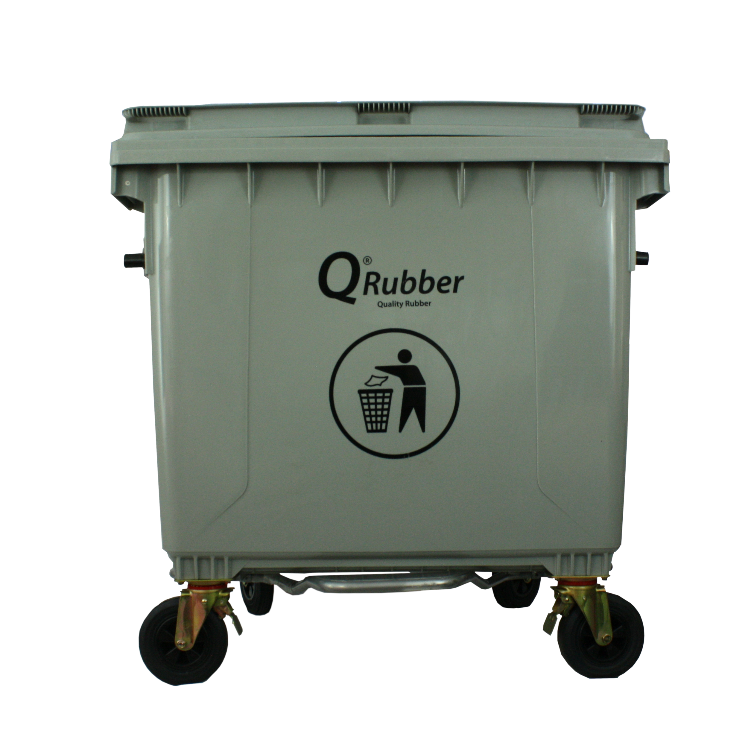 Contenedor de basura 660lts con pedal color gris