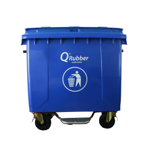Contenedor de basura 660lts con pedal color azul