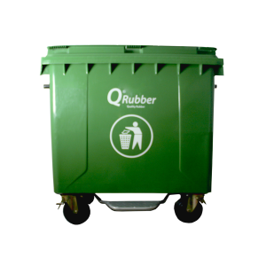 Contenedor de basura 660lts con pedal color verde