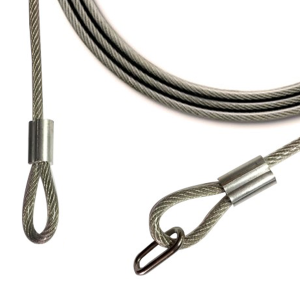 Piola de seguridad acero 6mm 1.20mt