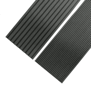Deck WPC tipo tabla 2,2mt 14,6x2,3cm con doble estría - Gris