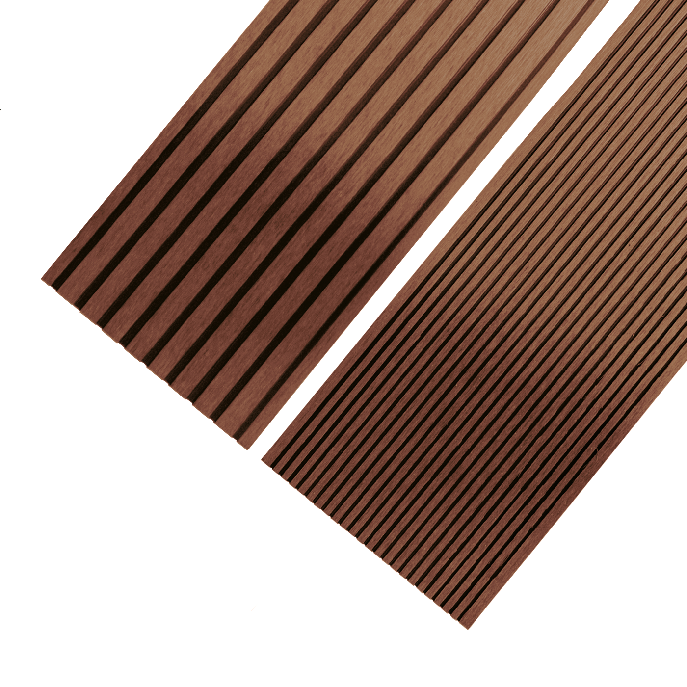 Deck WPC tipo tabla 2,2mt 14,6x2,3cm con doble estría - Café