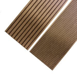 Deck WPC tipo tabla 2,2mt 14,6x2,3cm con doble estría - Cedro