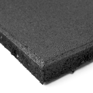 Pastelón de goma / Palmeta caucho 50x50cmx20mm color negro