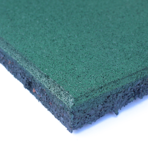 Pastelón de goma / Palmeta caucho 50x50cmx20mm color verde