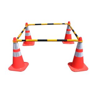 Barra expandible para unión de conos de 210cm - Amarillo-Negro