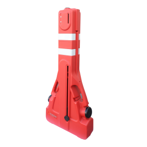 Barrera seguridad expandible 2.35mtx1,07cm color rojo