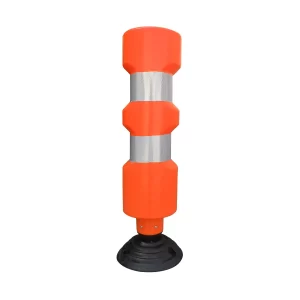 Hito tubular flexible 83cm 2 cintas reflectivas - Naranjo