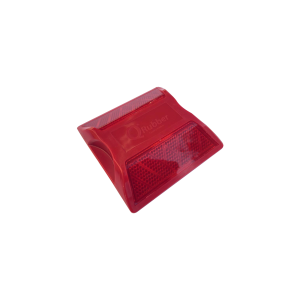 Tacha vial 10x10x2cm doble reflectivo color rojo con base arenosa