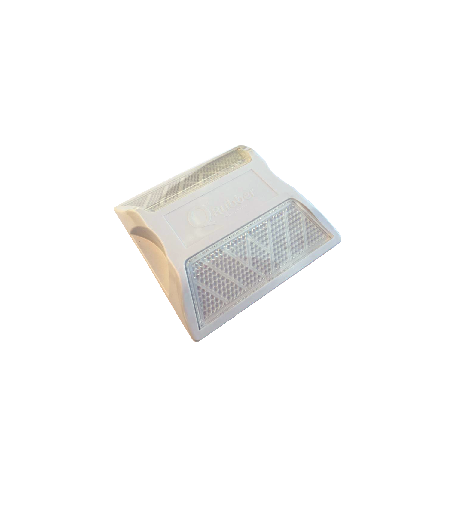 Tacha vialidad 10x10x2cm doble reflectivo - Blanco