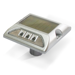 Tacha solar de vialidad 13,2x12,2x7,4cm doble led - Blanco