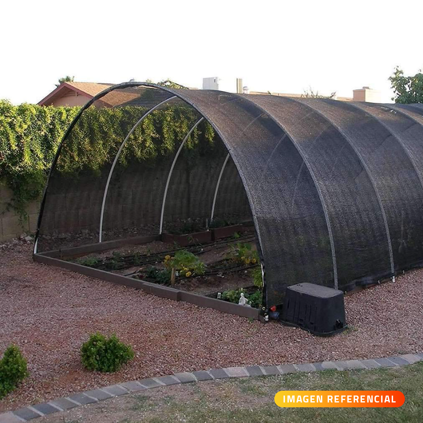 Malla Raschel Sombra 65% Rollo 2,1x50mts color negra - Imagen 4