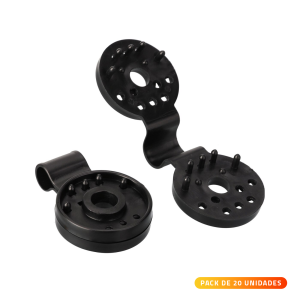 Set de 20 clips de PVC para malla Raschel color negro