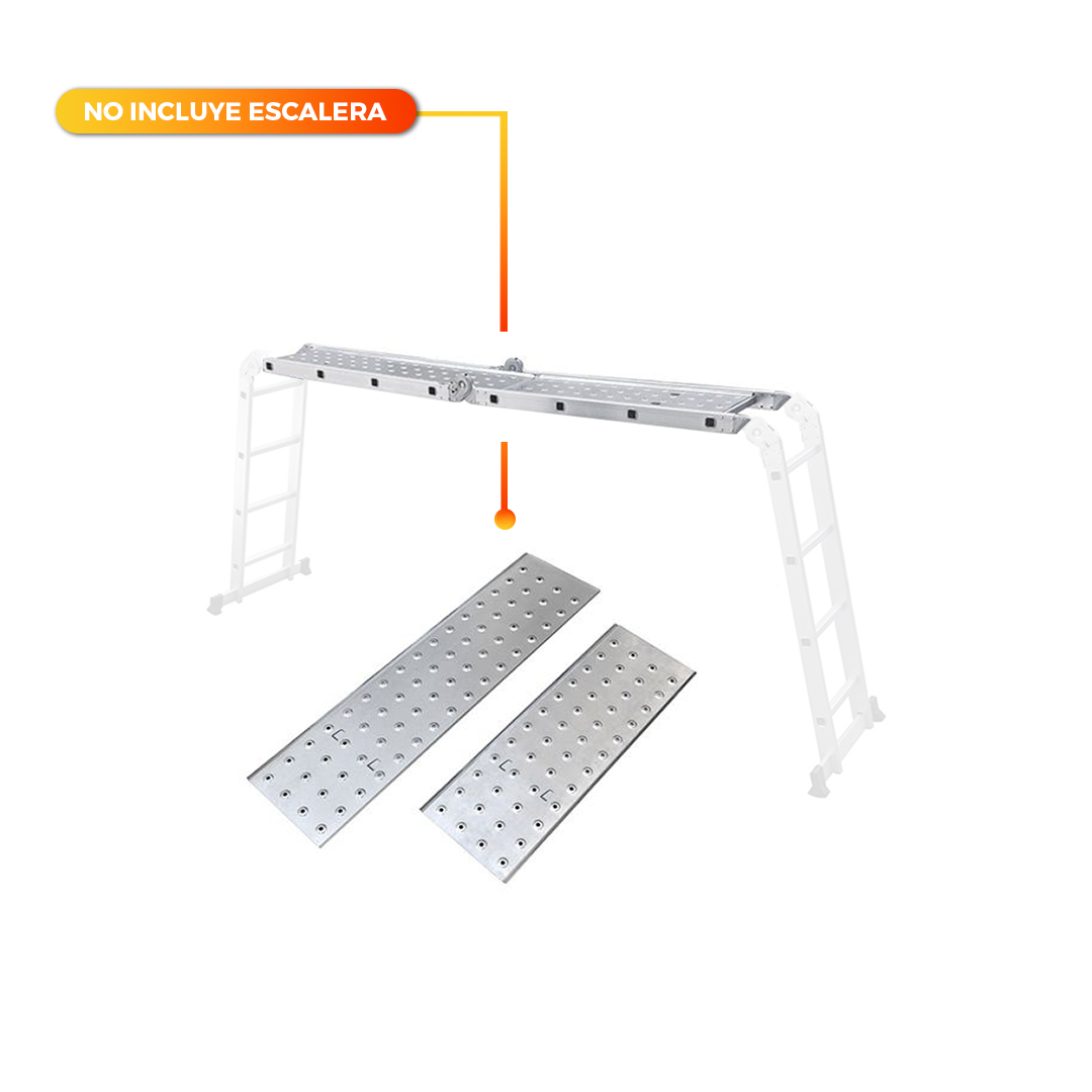 Plataforma para escalera aluminio multiuso 5,7mts