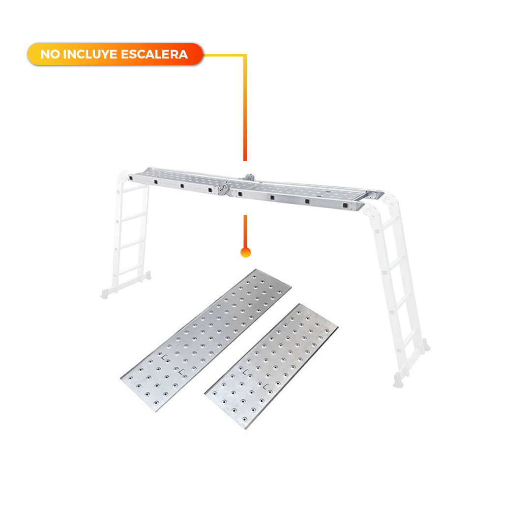 Plataforma para escalera aluminio multiuso 4,6mt QRubber – QRubber