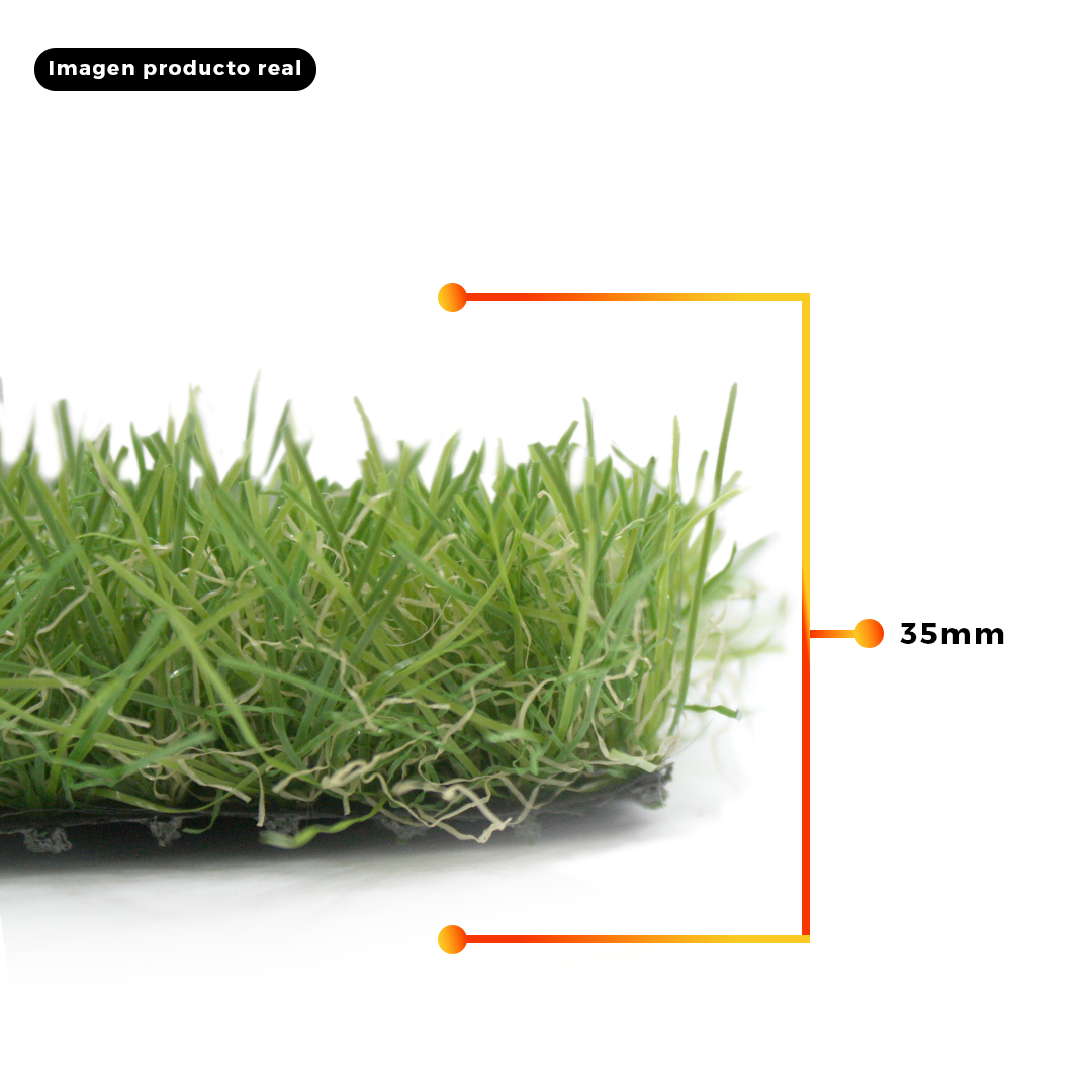 Pasto sintético ornamental Huilo Huilo densidad 35mm Rollo 4x10mts - Imagen 4