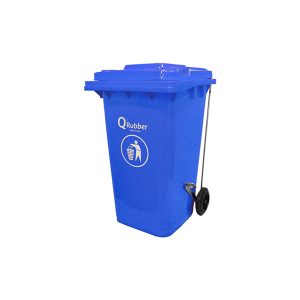 Contenedor de basura 240lts con pedal color Azul