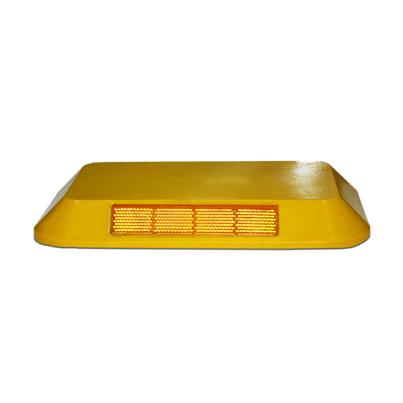 Tachón vialidad amarillo 16x25x3cm con doble reflectivo sin vástago - Imagen 2