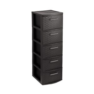 Cajonera Modelo Infinity 5 niveles color café oscuro - MQ