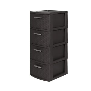 Cajonera Modelo Infinity 4 niveles color café oscuro - MQ