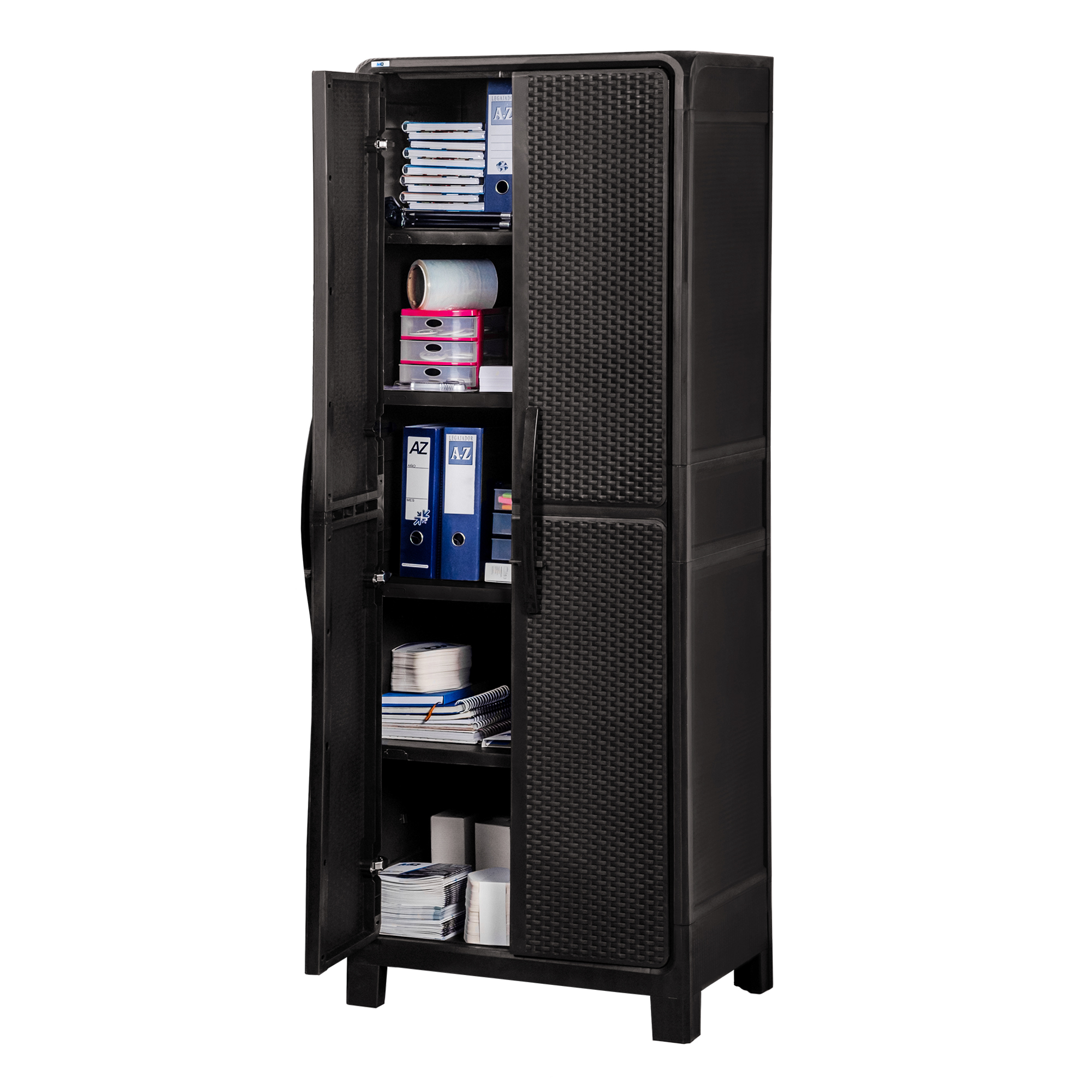 Armario multiuso Modelo Ferrara Grande 183x70x46cm color café oscuro - MQ