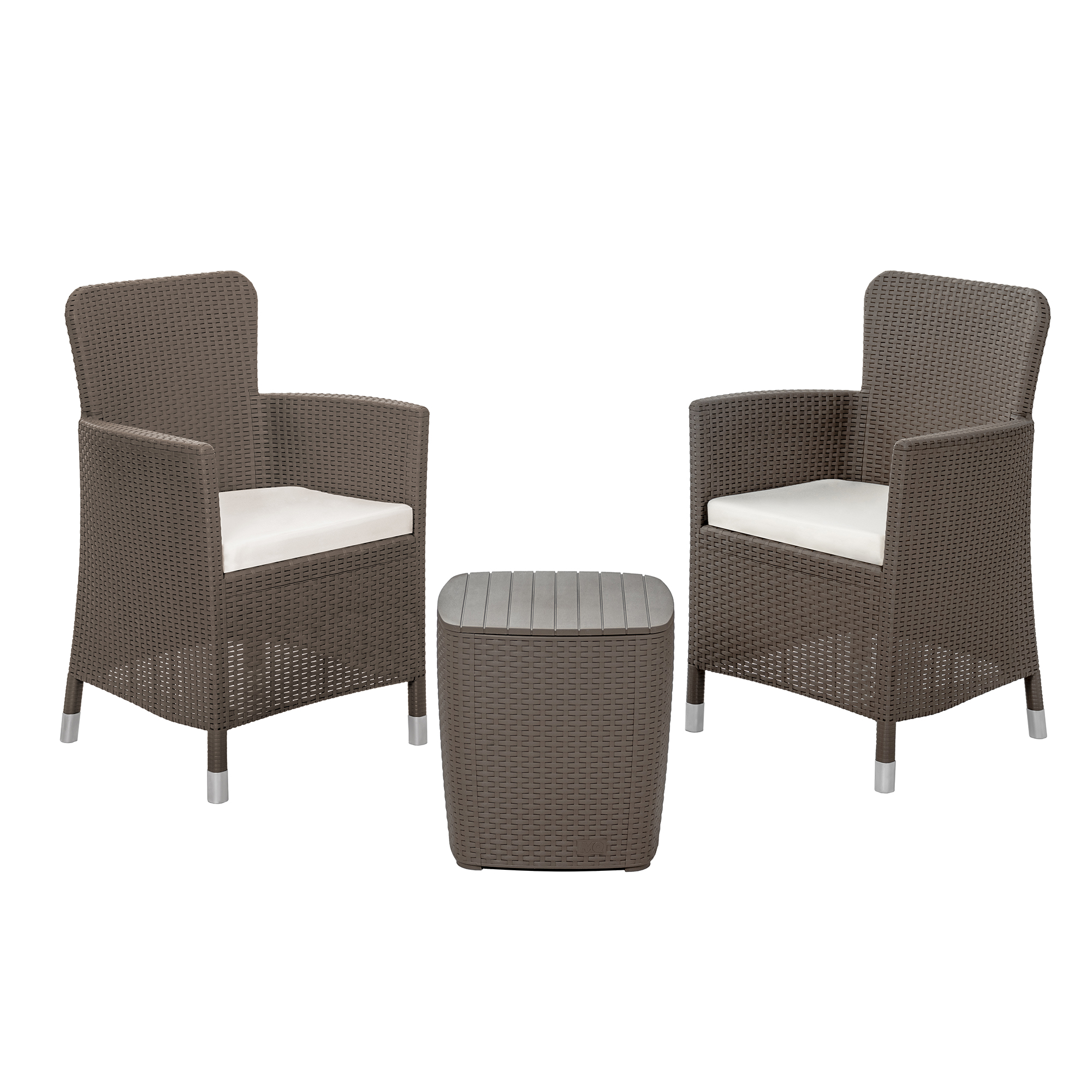 Juego de terraza estilo Capri color mocca - MQ