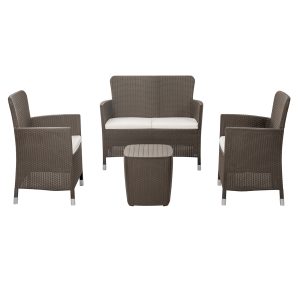 Juego de terraza estilo Capri Modelo Comfort color mocca - MQ