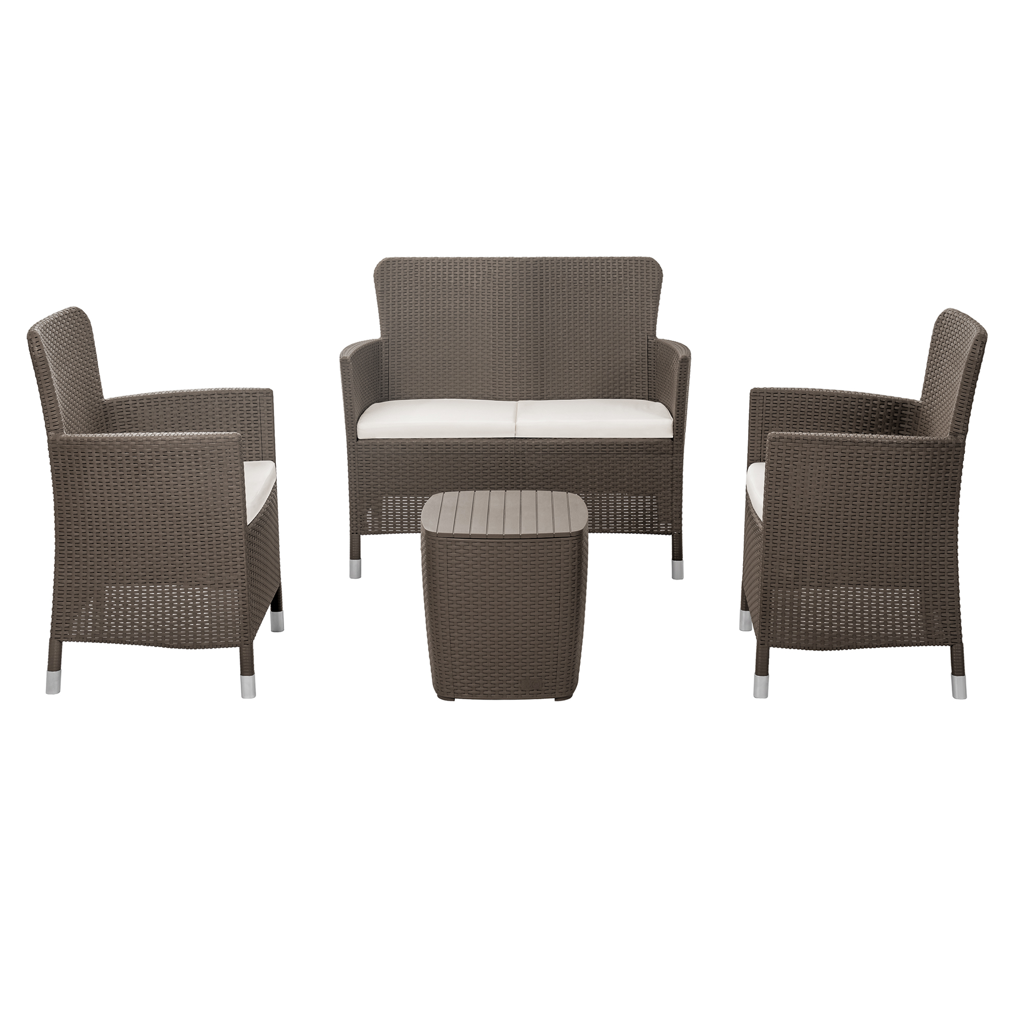 Juego de terraza estilo Capri Modelo Comfort color mocca - MQ