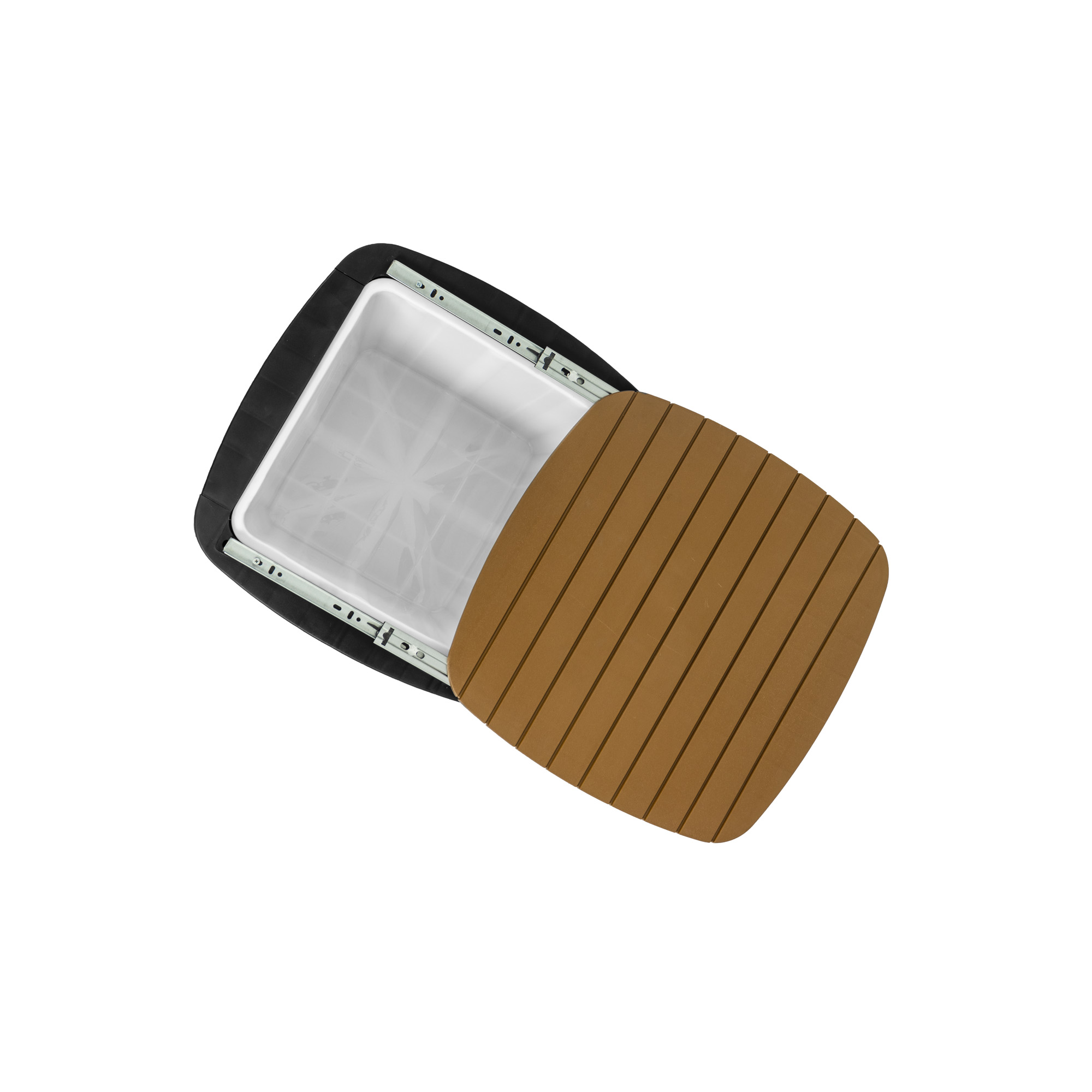 Cooler Table/Mesa Cooler 58x41,5x41,5cm color negro-tabaco - MQ - Imagen 2