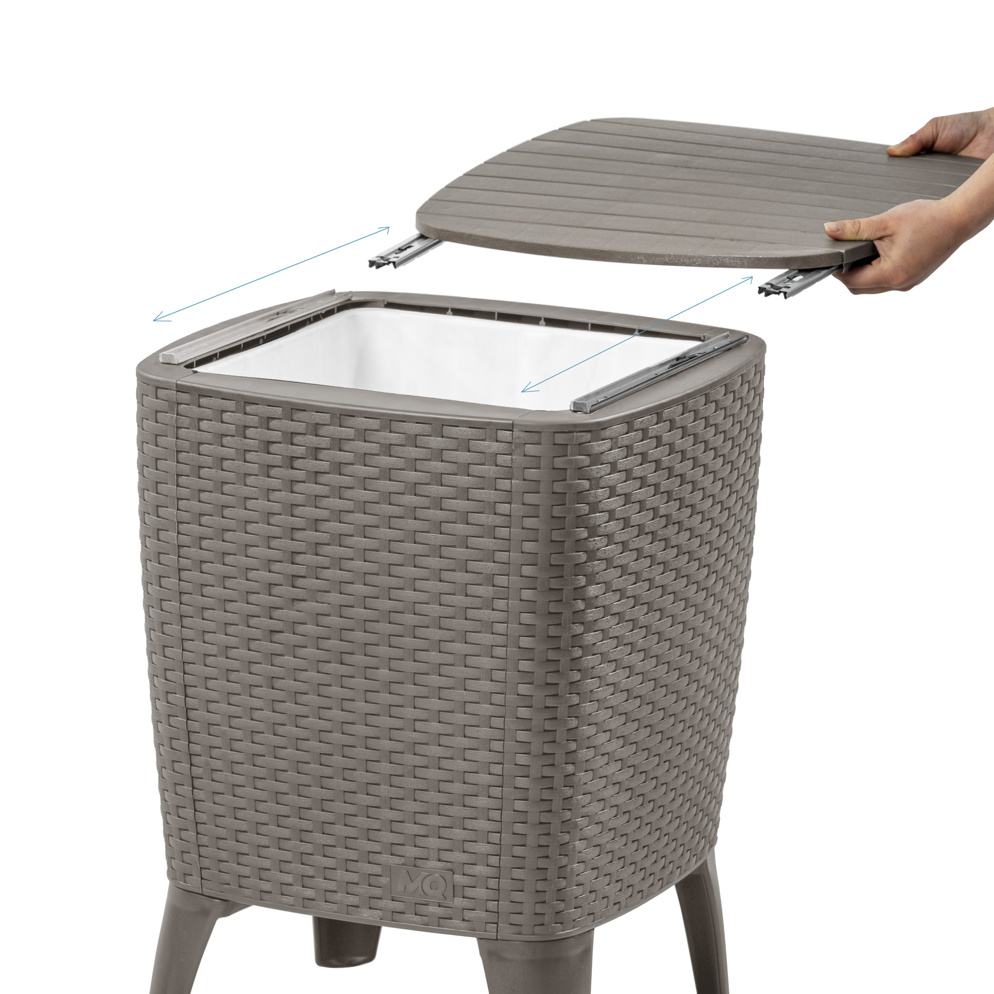 Cooler Table/Mesa Cooler 58x41,5x41,5cm color taupe - MQ - Imagen 3