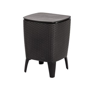 Cooler Table/Mesa Cooler 58x41,5x41,5cm color café oscuro - MQ