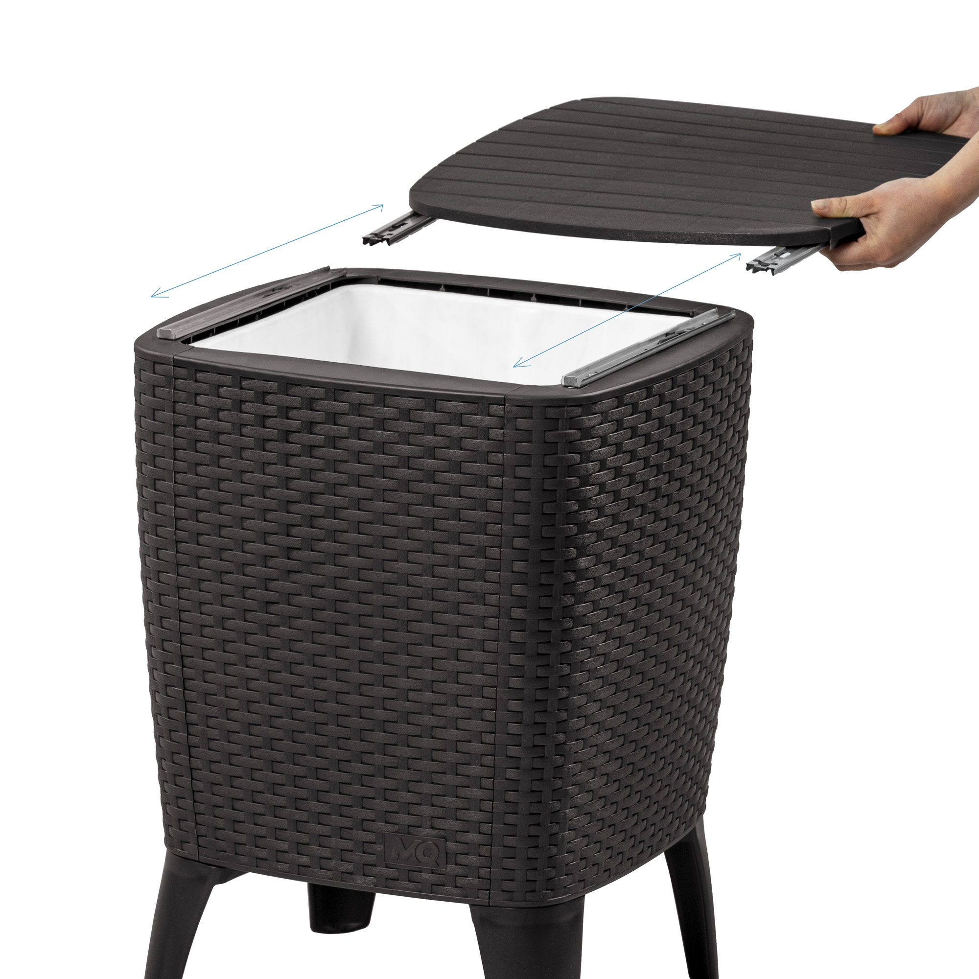 Cooler Table/Mesa Cooler 58x41,5x41,5cm color café oscuro - MQ - Imagen 3