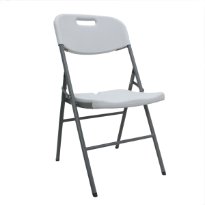 Silla plegable 47x50x84cm diseño liso color blanco