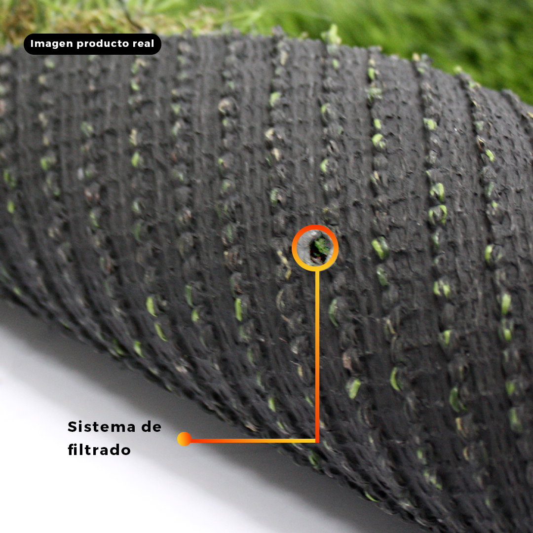 Pasto sintético ornamental Frutillar Premium densidad 40mm Rollo 2x10mts - Imagen 3