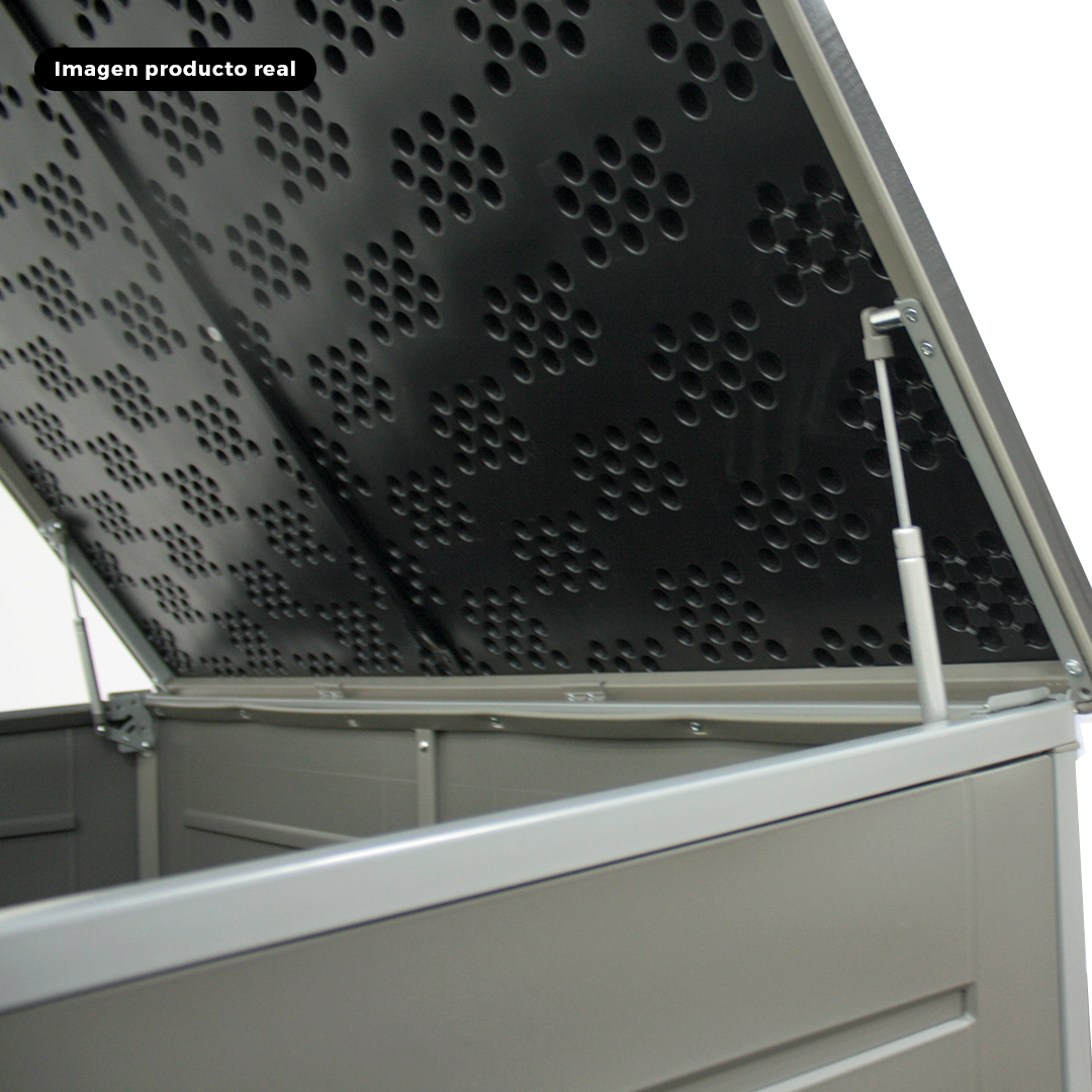 Bodega multiuso tipo baúl para exterior color negro 82x140x125cm cap 1170lts - Imagen 2