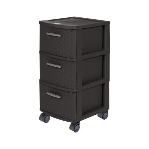 Cajonera Modelo Infinity 3 niveles color café oscuro - MQ