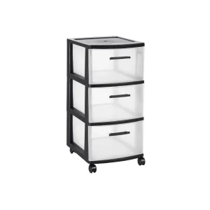 Cajonera Modelo Eclypse 3 niveles color negro - MQ