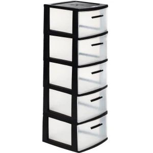 Cajonera Modelo Eclypse 5 niveles color negro - MQ