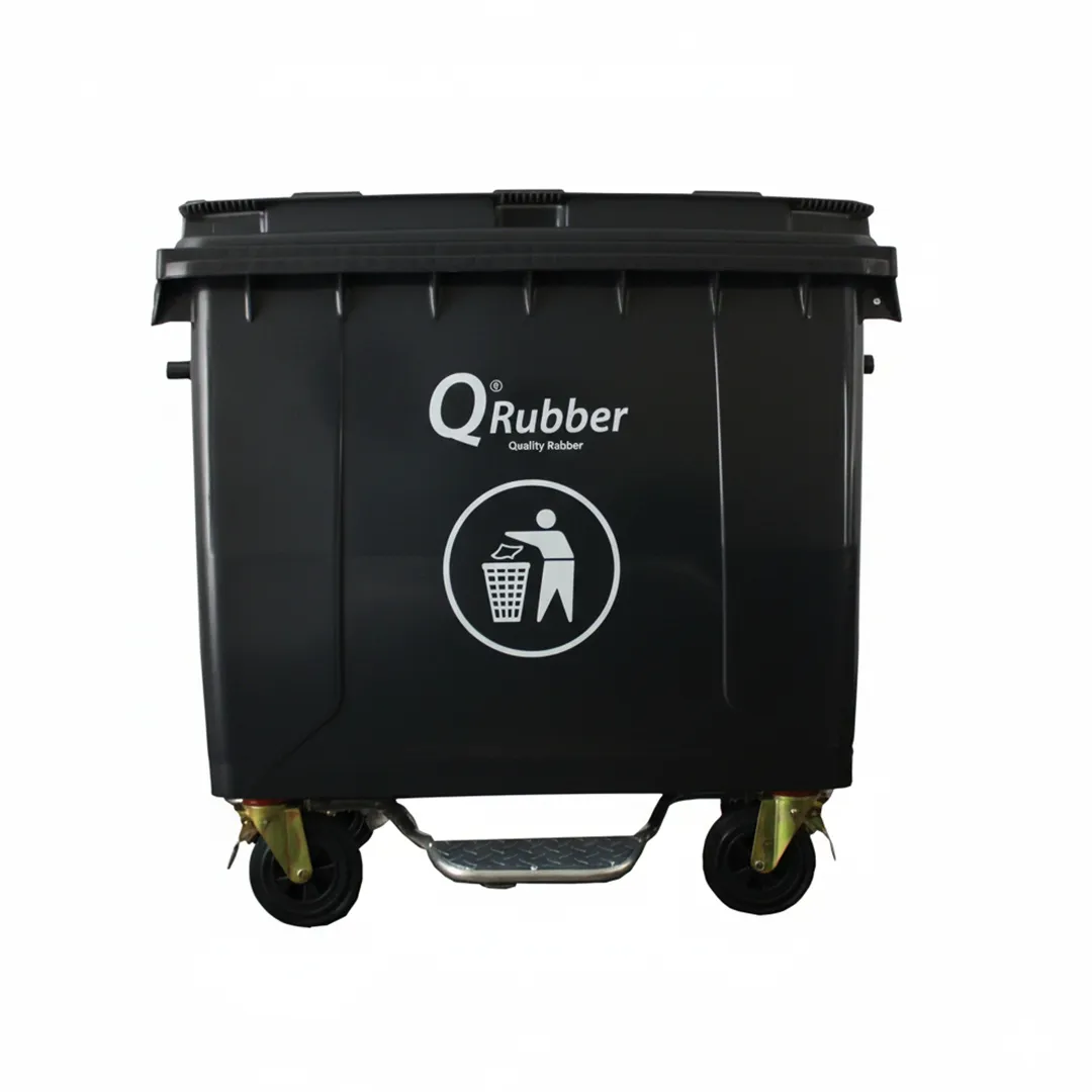 Contenedor de basura 1100lts con pedal color negro