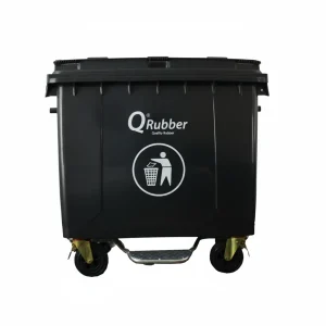 Contenedor de basura 1100lts con pedal color negro