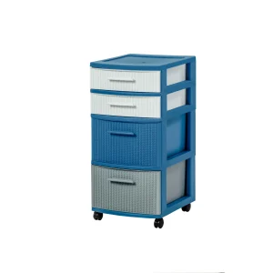 Cajonera Modelo Space 4 niveles color azul/blanco - MQ