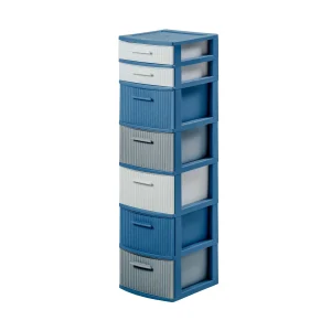 Cajonera Modelo Space 7 niveles color azul/blanco - MQ