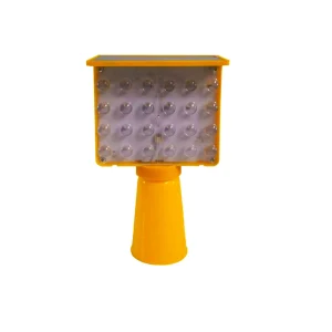 Lámpara solar destellante con cono color blanca